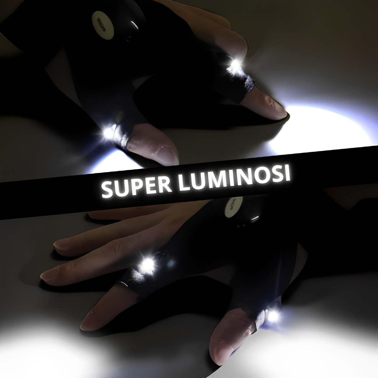 Guanti luminosi a luce LED